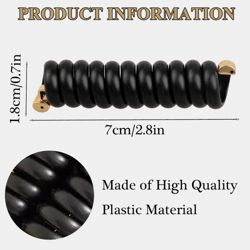 Vista 2 de 2 ligas para el cabello en espiral, alta elasticidad, hebilla sin arrugas para mujeres, banda trenzada impermeable a la moda, accesorios de bobinas