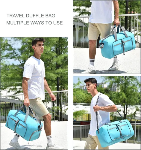 Vista 3 de Bolsa de viaje con compartimento para zapatos, unisex, resistente al agua
