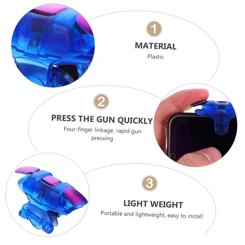 Vista 3 de WOONEKY 1 pair Cellphone Accessories Button Accessory Phone Cell Handle Changing for Gamepad Conter Trigger Color Triggers Plastic Shooting Gift