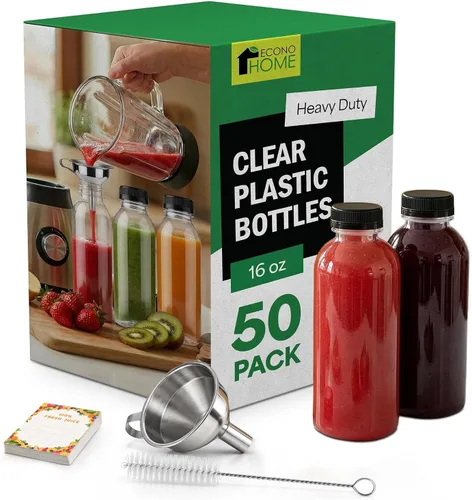 Vista 18 de EconoHome 16oz, paquete de 100 botellas de jugo sin BPA, a prueba de fugas