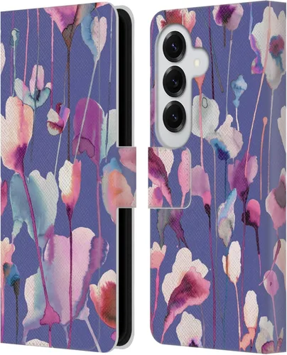 Vista 63 de Head Case Designs Officially Licensed Ninola Abstract Poppies Lilac Floral Leather Wallet Case Compatible with Samsung Galaxy A07 4G