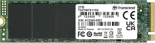 Vista 16 de Transcend SSD M.2 2280 de 128 GB, hasta 1,500 MB/s, compatible con computadora de escritorio Ultrabook, SSD PCIe NVMe Gen3x4, unidad de estado