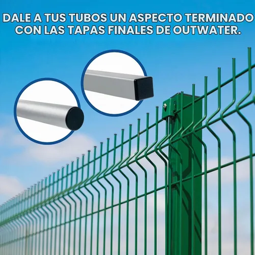 Vista 7 de Outwater Tapones rectangulares de plástico de 1-1/2 x 3 pulgadas para tubos, tapón de acabado para silla de tubo rectangular, protector de suelo, se
