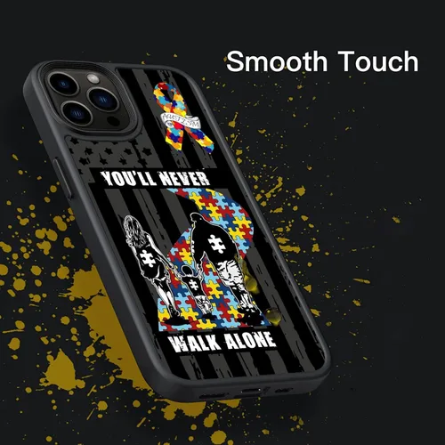 Vista 4 de Funda para iPhone 16, 15, 14, 13, 12, 11 Pro Max, Galaxy S25, S24, S23, S22, S21, S20, FE Plus, A16, A15, A14, A54, A13, Note 20, Negro