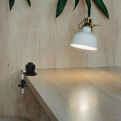 Vista 6 de YARNOW Abrazadera de escritorio de metal, paquete de 3 clips universales para lámpara de mesa con base fija para lámparas de brazo oscilante