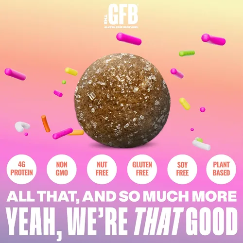 Vista 2 de The GFB Bocaditos de proteína aptos para alérgenos para pastel de cumpleaños, aperitivos sin gluten sin nueces, bolas de proteína a base de plantas