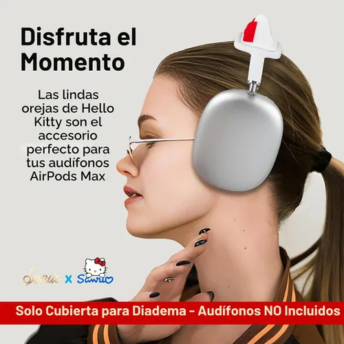 Vista 7 de Sonix x Sanrio - Funda de diadema de Hello Kitty para AirPods Max, accesorio protector de silicona con orejas de gato para auriculares Compatible