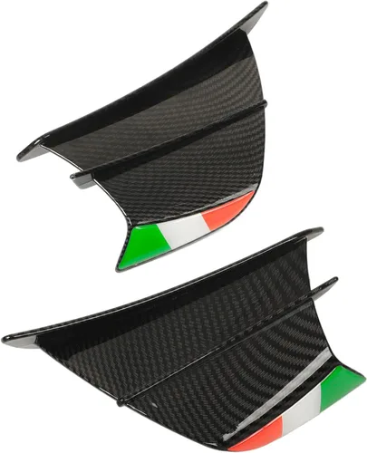 Vista 7 de 2 aletas de motocicleta para 400 250 Z900 Z1000, ala aerodinámica, alerón lateral de motocicleta (fibra de carbono brillante)