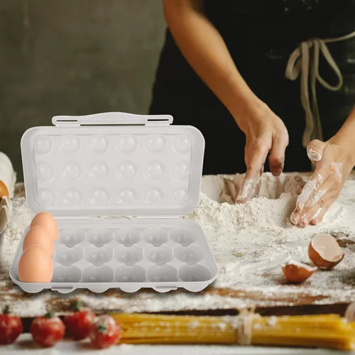 Vista 6 de BESTonZON Soporte múltiple para refrigerador, estuche de almacenamiento de plástico, diseño de colisión para despensa de refrigerador y capacidad