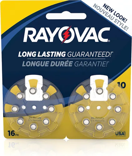 Vista 8 de Rayovac Baterías para audífonos sin mercurio, tamaño 10, (L10ZA-8ZM), paquete de 8