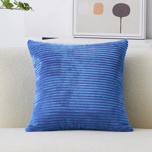 Vista 56 de Home Brilliant Funda de almohada de primavera de 18x18 pulgadas, funda de almohada de terciopelo a rayas para silla y sofá, funda de almohada