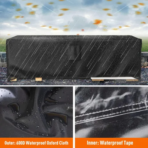 Vista 6 de Ruimoy Fundas para muebles de patio, funda impermeable para muebles de exterior, uso general, fundas para mesa exterior y silla, resistentes 600D