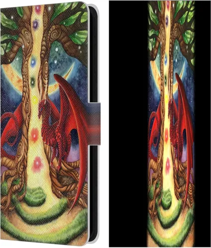 Vista 334 de Head Case Designs Officially Licensed Carla Morrow Galactic Entrancement Dragons Leather Wallet Case Compatible with Samsung Galaxy A07 4G