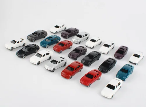 Vista 3 de NWFashion 100 unidades de autos pintados en miniatura 1:100 para paisajes de calle/estacionamiento (1:100 2.008 in)