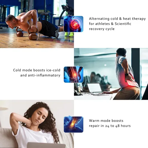 Vista 3 de ideayard Rodillo de masaje de acero inoxidable con doble bola – Terapia de hielo, alivio del dolor muscular, dolores musculares y alivio de tensión