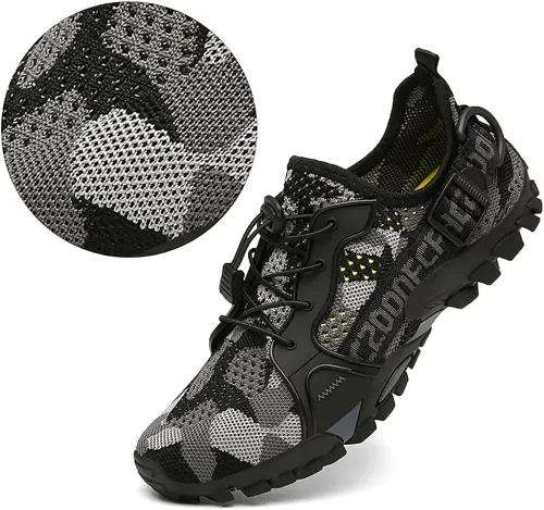 Vista 2 de TANGYUGEN Zapatos de agua para hombres y mujeres, zapatos de senderismo al aire libre, secado rápido, zapatos de playa para viajes, senderismo