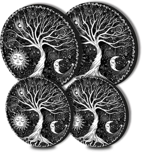 Vista 25 de Banksy Fundas para Quemadores de Estufa Eléctrica, Juego Divertido de 4 Redondos de 8 Pulgadas y 10 Pulgadas, Cubierta de Metal para Gas, Ojos
