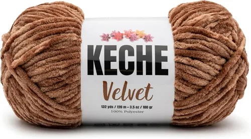 Vista 51 de Keche Hilo para ganchillo, hilo de terciopelo, chenilla suave, manta de bebé voluminosa amigurumi Yarn 3.53 oz (132 yardas) - Arona