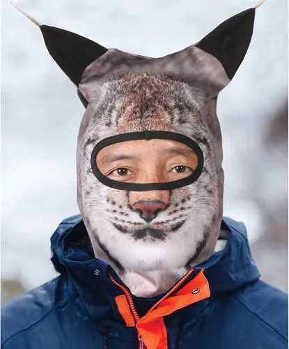 Vista 2 de Beardowear - Máscara de esquí con cabeza de gato de lince