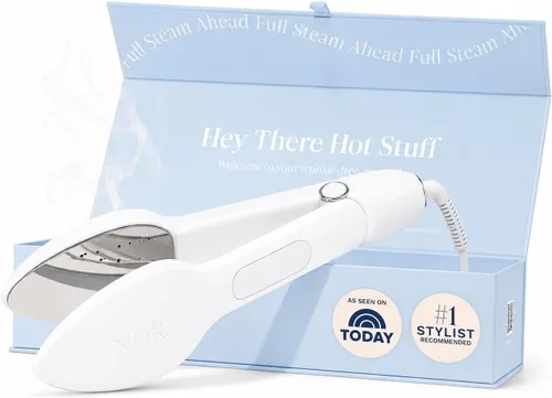 Vista 9 de Nori Press Travel Steam Iron - Plancha de mano con 6 ajustes de tela Azul
