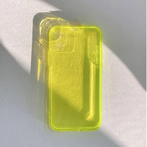 Vista 5 de Compatible con Funda iPhone 14 Pro, Funda Transparente Neón con Cubierta para Lente de Cámara Carcasa para Mujeres y Niñas Delgada Suave Silicona