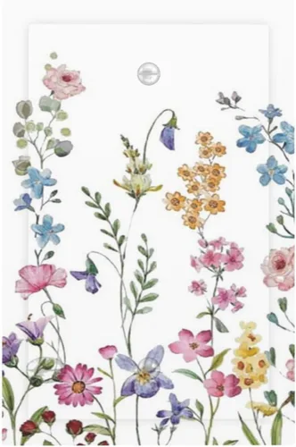 Vista 150 de Placa de Pared en Blanco de 1-Gang Sin Dispositivo Beige Lindo Vintage Boho de los 70s Hongo Fungus Planta Floral Botánica Libélula Interruptor