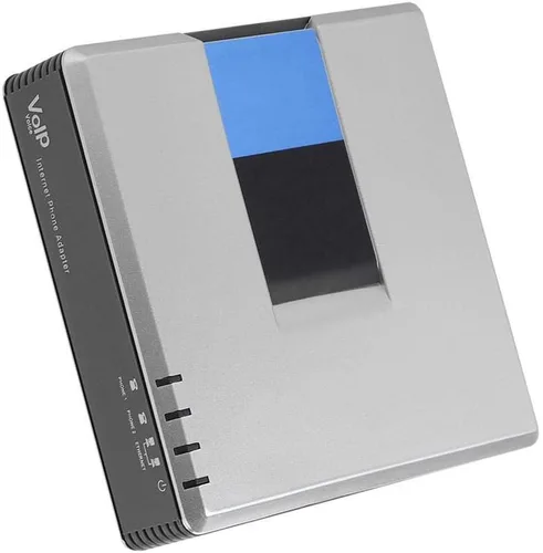 Vista 8 de Puerta de enlace VoIP desbloqueada, adaptador de teléfono de Internet PAP2T con 2 puertos para fax de soporte de voz sobre IP y voz múltiple