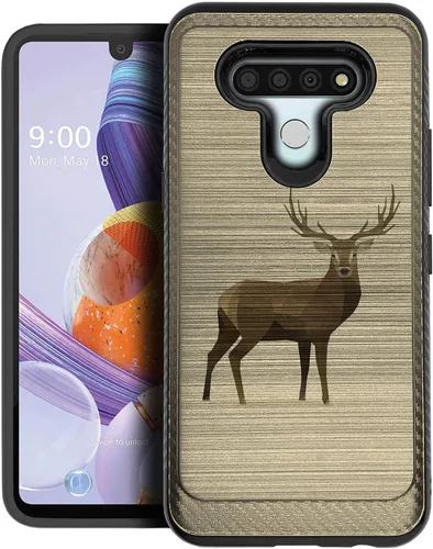 Vista 10 de CasesOnDeck - Carcasa compatible con LG K51 / LG Reflect/LG Q51 [armadura cepillada] resistente protección negro mate (ancla)