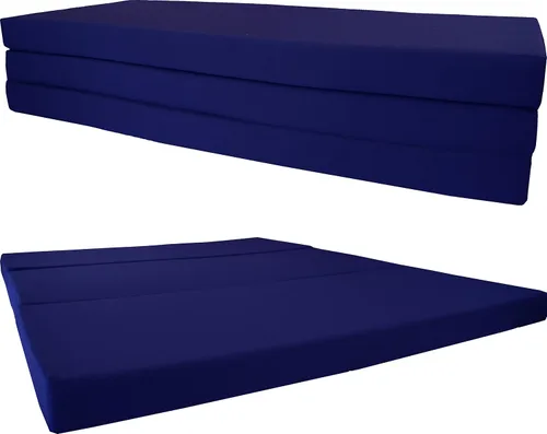 Vista 5 de Shikibuton Cama plegable en 3, espuma de alta densidad de 1.8 lbs, tamaño Twin, Full, Queen, colchones plegables. Turquesa