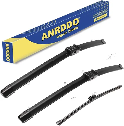 Vista 16 de ANRDDO Limpiaparabrisas de repuesto de fábrica para Audi A6 C6 S6 A6 2005-2011 Juego de limpiaparabrisas de 22"+22" con bloqueo superior
