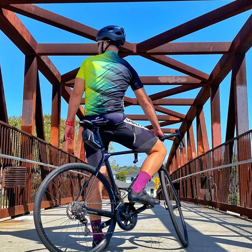 Vista 5 de sponeed - Jerséis de ciclismo para hombre, tops, camisas de ciclismo, manga corta, atuendo de ciclismo, chaqueta de ciclismo de cierre completo