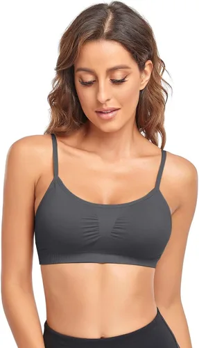Vista 20 de Litthing Bralettes Padded for Women Cami Strap Bra Seamless Sportsbra Wireless Comfort Yoga Lightly T-Shirt Tank Tops