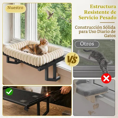 Vista 3 de Hamaca para ventana de gato, asiento para gatos