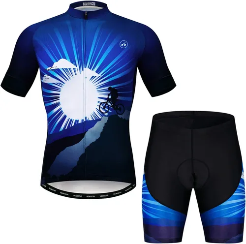 Vista 49 de Camisetas de ciclismo para hombre, camiseta de ciclismo de montaña, manga corta, transpirable, camisetas de ciclismo de secado rápido