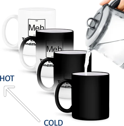 Vista 3 de 3dRose mug_183625_3 Meh - Taza transformadora mágica con el elemento de la indiferencia, 11 onzas