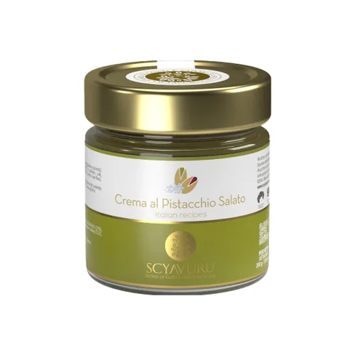 Vista 3 de Scyavuru Crema Salada de Pistacho, Crema Premium de Pistacho Siciliano, 200 gramos