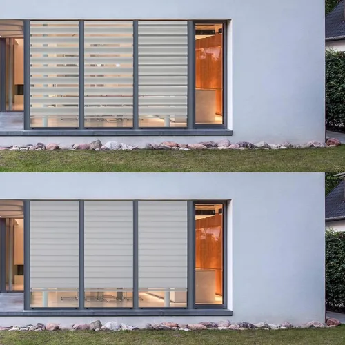 Vista 3 de MYshade Persianas de cebra personalizadas para ventanas, sin cordón, filtrado de luz, control de luz de privacidad para día y noche, fácil