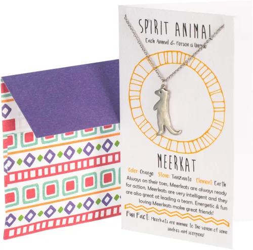 Vista 4 de Shag Wear - Collar con dije de espíritu animal de peltre para mujer, con sobre de regalo