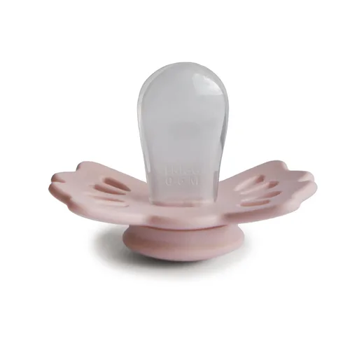 Vista 4 de FRIGG Lucky Symmetric SilkySoft - Chupete de silicona para bebé, fabricado en Dinamarca, sin BPA (crema/rubor, 0-6 meses)