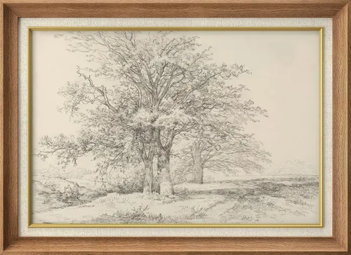 Vista 69 de SIGNWIN Arte de marco de alta calidad, elegante, vintage, ilustraciones de dibujo de árbol, arte fino, arte tradicional icónico para sala de estar