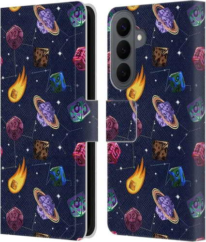 Vista 216 de Head Case Designs Officially Licensed Carla Morrow Colorful Space Dice Patterns Leather Wallet Case Compatible with Samsung Galaxy A07 4G