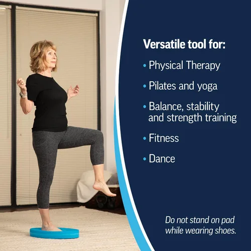 Vista 6 de OPTP Entrenador de estabilidad: almohadillas de equilibrio de espuma grandes para terapia física, fitness, pilates, yoga y danza, almohadilla