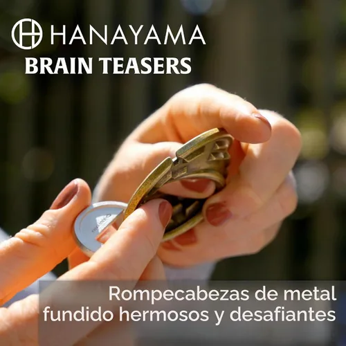 Vista 2 de BePuzzled Rompecabezas de metal para el cerebro Dial de Hanayama con calificación Mensa Nivel 5, para mayores de 12 años
