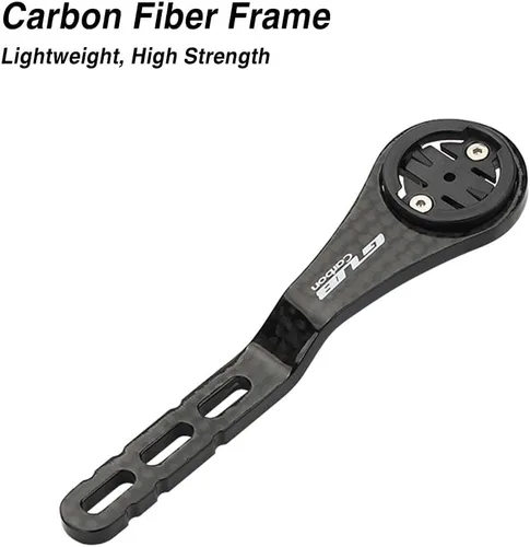 Vista 3 de Manija de montaje para computadora de bicicleta, peso doblado integrado de fibra de carbono para ojo de gato Bryton Series Computer Extend Bracket