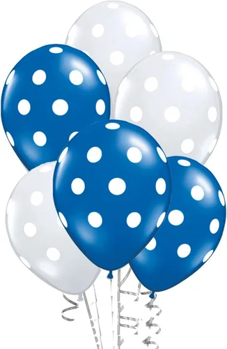 Vista 5 de PMU Globos de lunares – Globos pequeños multicolor para cumpleaños, bodas, Navidad, aniversarios de Halloween, baby shower y suministros de Surtido