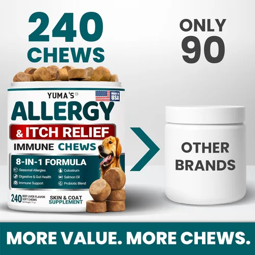 Vista 2 de Masticables para aliviar la alergia de los perros - 240 tratamientos
