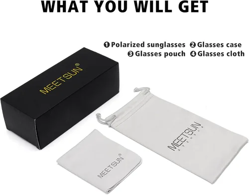 Vista 7 de MEETSUN Gafas de sol de gran tamaño para mujer, gafas de sol cuadradas vintage con protección UV400
