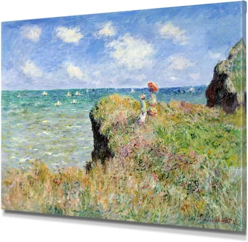 Vista 141 de IPIC - Reproducción artística de los lirios de agua de Claude Monet 1906, impresiones giclée coinciden con el marco dorado clásico, arte de pared