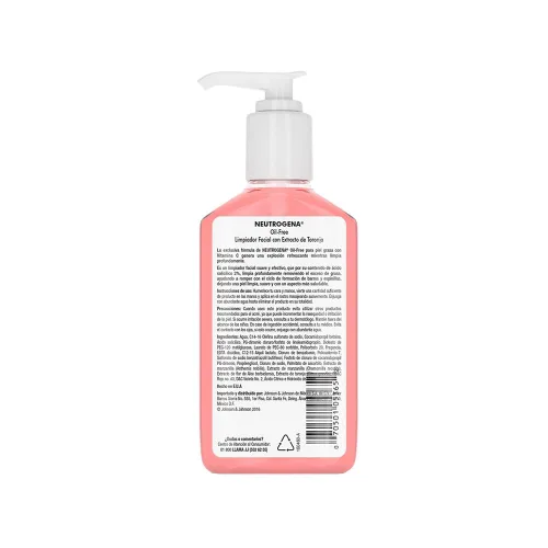 Vista 6 de Neutrogena Limpiador de Acné de Pomelo Rosa Sin Aceite para Limpieza de Poros y Limpiador Facial Líquido Diario con 2% de Ácido Salicílico