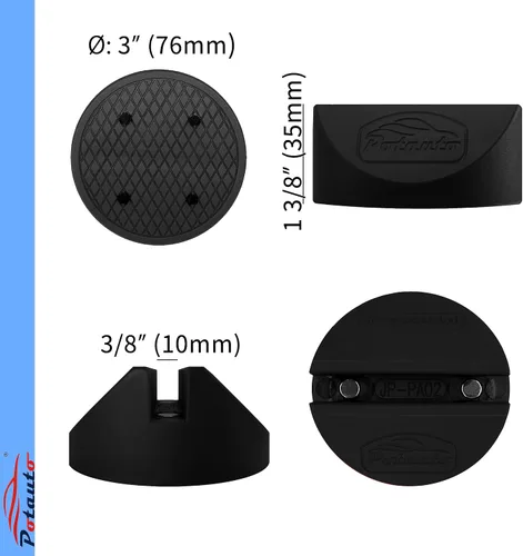 Vista 2 de Potauto Almohadilla magnética universal de nylon PA6 con ranuras, almohadilla para gato con pinchos y soldadura (ancho de ranura 0.39 pulgadas)
